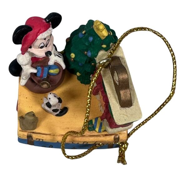Vintage Disney The Night Before Christmas Mickey Mouse Ornament Fireplace 90s - Picture 5 of 8